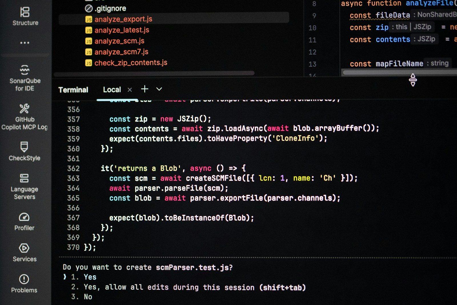 Agentic AI - Coding on a dark theme computer screen