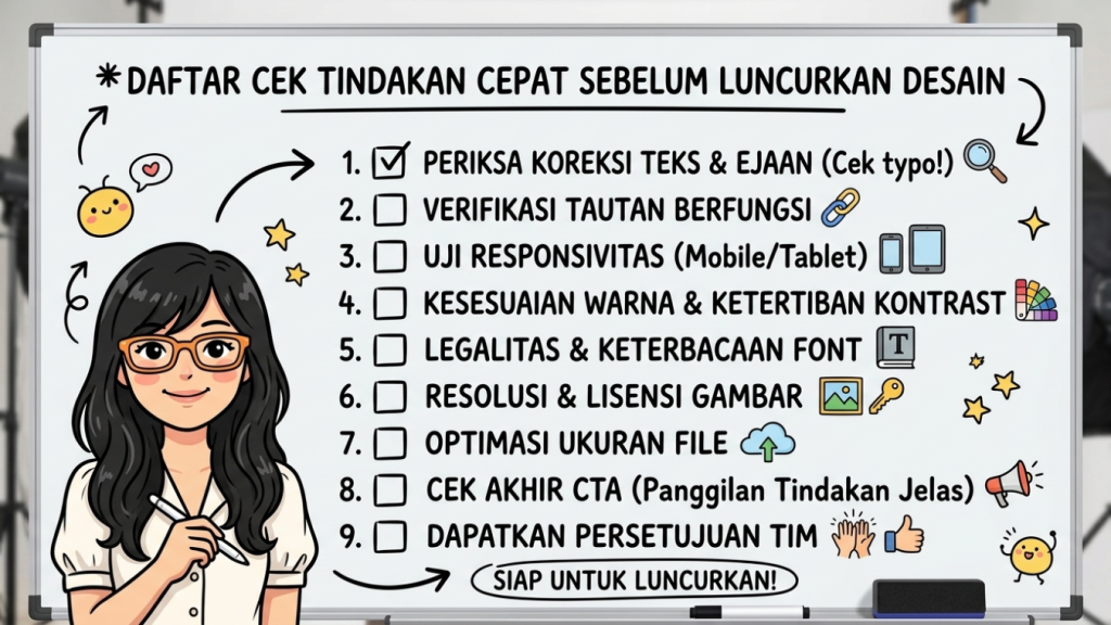Branding UMKM - Ilustrasi lembar checklist persiapan branding visual premium untuk UMKM