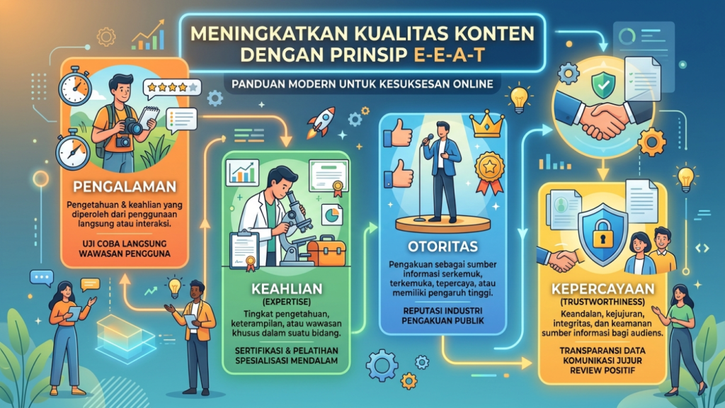 Prinsip Experience, Expertise, Authoritativeness, dan Trustworthiness - IdeNusa
