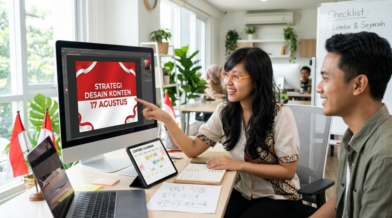 Strategi Desain Konten 17 Agustus - IdeNusa