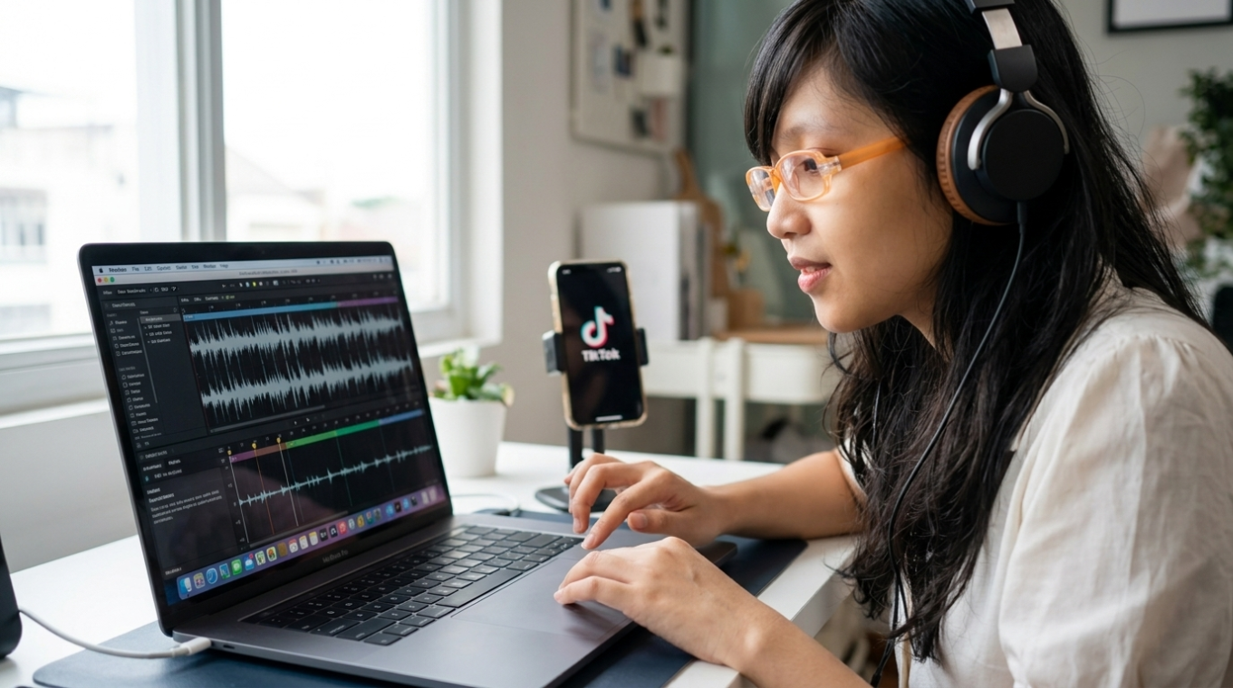 Proses Editing Video Iklan TikTok dengan Sync Beat Audio
